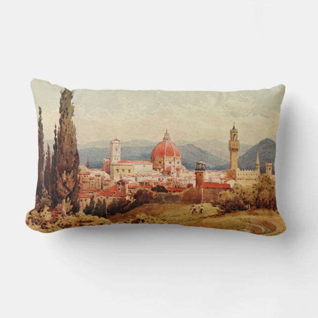 Vintage antike Gärten Italiens Florenz Boboli Lendenkissen (Vorderseite)