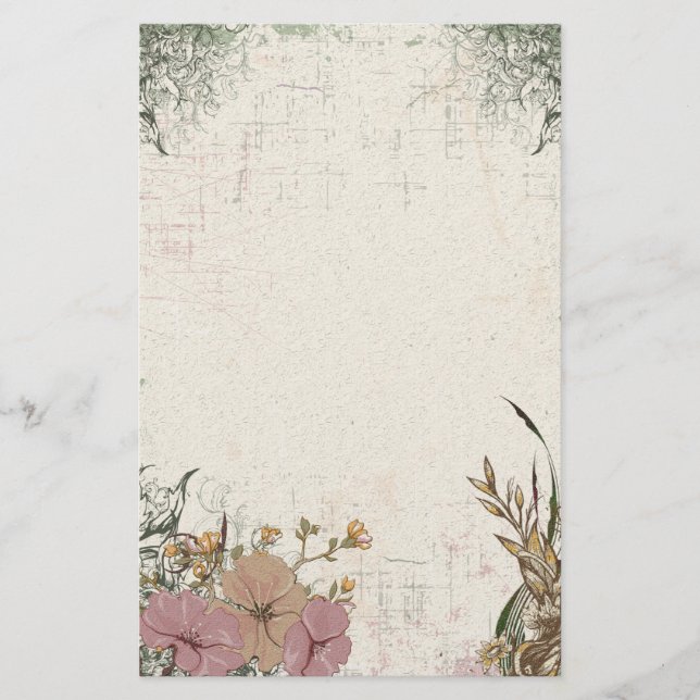 Vintage antike Hochzeit Briefpapier (Vorderseite)