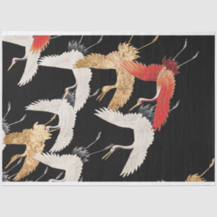 Vintage antike japanische Vogelkunst Seidenpapier