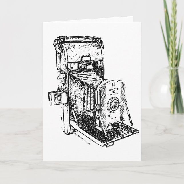 Vintage antike Kamera Karte (Vorderseite)