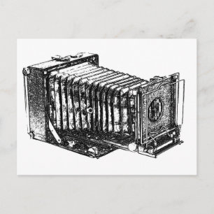 Vintage antike Kamera Postkarte