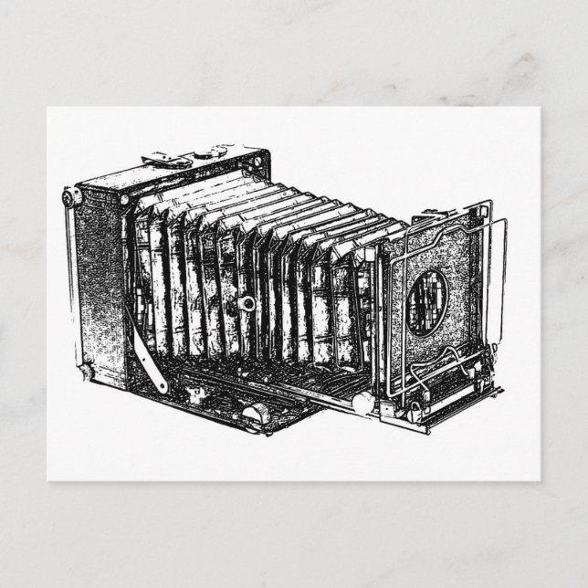 Vintage antike Kamera Postkarte (Vorderseite)