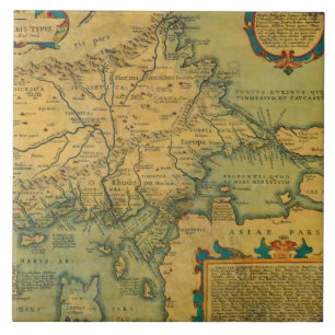 Vintage antike Karte von Thrakien Griechenland die Fliese