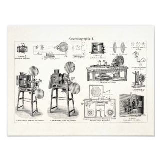 Vintage antike Kinokamera Cinematografie Fotodruck