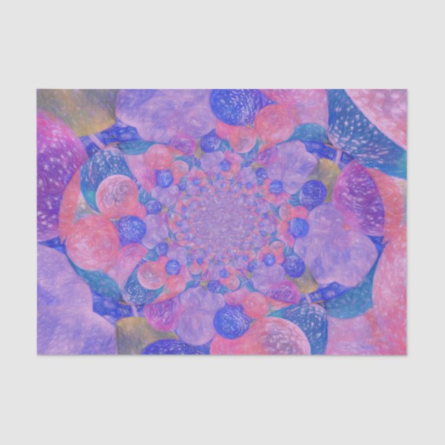 Vintage antike Lila Rosa Kunstgalerie Seidenpapier (Vorderseite)