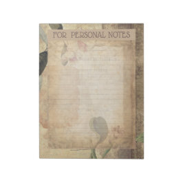 Vintage antike magnolische Blume abstrakte Ephemon Notizblock