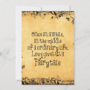 Vintage Antike mit Liebe Zitat Hochzeit Einladung