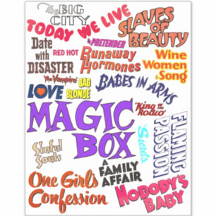 Vintage antike Movie Words Phrasen Textanführungsz Aufkleber