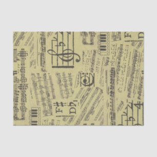 Vintage antike Musiknote Mustermusiker Seidenpapier