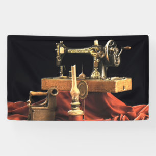 Vintage antike Nähmaschine Banner