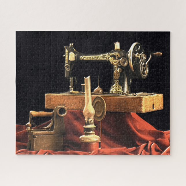 Vintage antike Nähmaschine Puzzle (Horizontal)