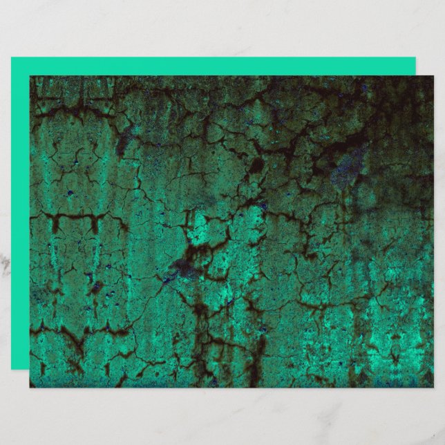 Vintage antike Neon Green Grunge Textur (Vorne/Hinten)