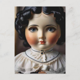 Vintage antike Puppenkarte - Nostalgischer Charme Postkarte