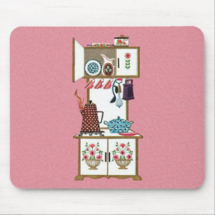 Vintage antike Retro Küche Stove Kaffeebuch Mousepad