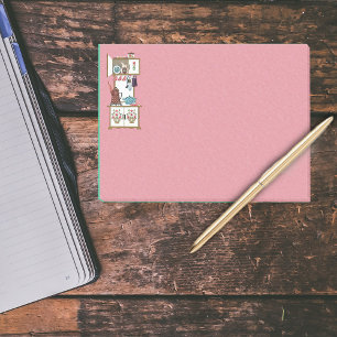 Vintage antike Retro Küche Stove Kaffeebuch Post-it Klebezettel