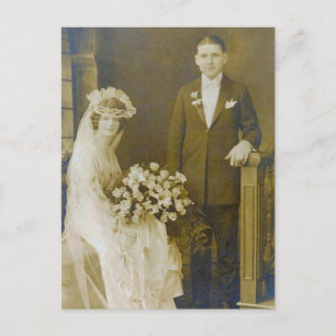 Vintage antike romantische Foto Postkarte