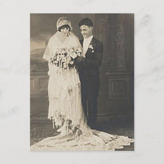 Vintage antike romantische Foto Postkarte