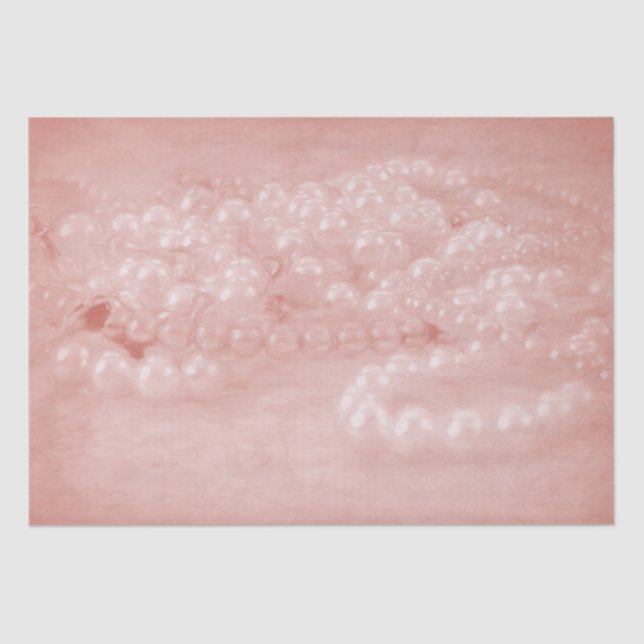 Vintage antike, rosa Perlen Deko Seidenpapier (Vorderseite)