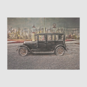 Vintage antike Rustikale Land schwarze Auto Textur Seidenpapier