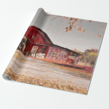 Vintage antike Rustikale Textur Sketch Roter Stall