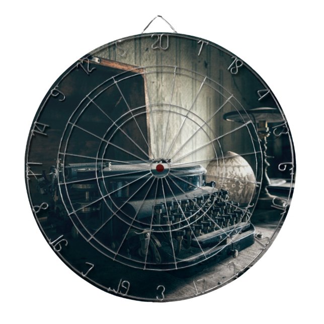 Vintage antike Schreibmaschine Dartscheibe (vorne)