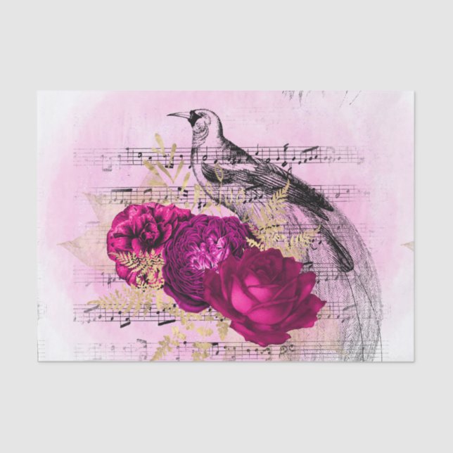 Vintage Antike Seidenpapier (Vorderseite)