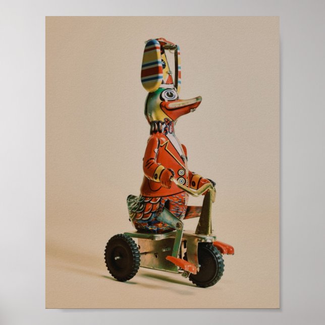 Vintage antike Spielzeughalle auf dem Bike Poster (Vorne)