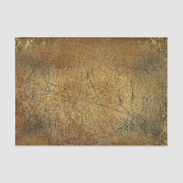 Vintage antike Textur Gelbe Goldkratzer Seidenpapier (Vorderseite)