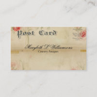 Vintage antike weiche Blumen-Postkarte