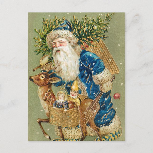 Vintage antike Weihnachtskarte Santa Maria degli A Postkarte (Vorderseite)