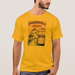 Vintage antike Weltausstellung Antwerpen 1894 T-Shirt