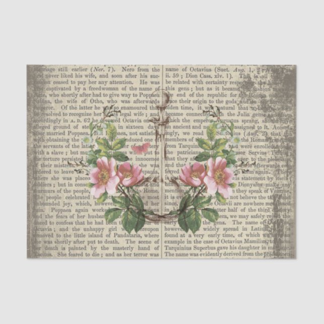 Vintage antike Wörterbuchflasche Seidenpapier (Vorderseite)