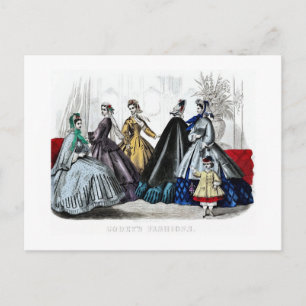 Vintage antike zivile Kriegszeit Damen Mode und Postkarte