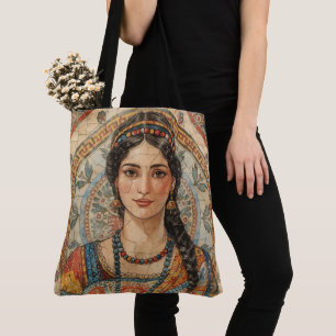 Vintage, Antikes Griechenland Frauen Stil, Mosaik,