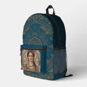 Vintage, Antikes Griechenland Frauen Stil, Mosaik, Bedruckter Rucksack