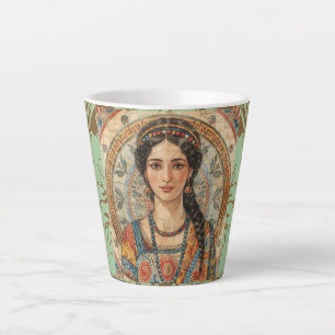 Vintage, Antikes Griechenland Frauen Stil, Mosaik, Milchtasse