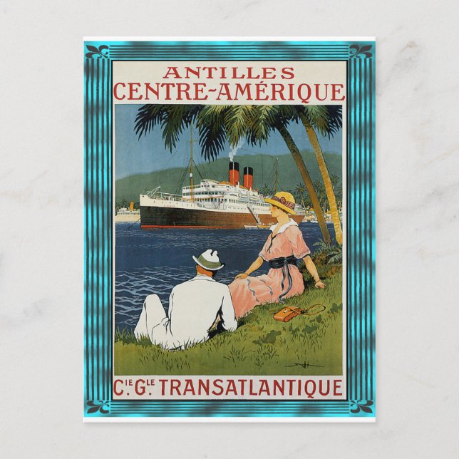Vintage Antillen Postkarte (Vorderseite)