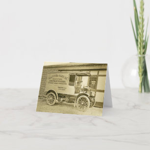 Vintage Antique Allfather Candy Co Truck Notecard Karte