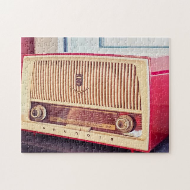 VINTAGE ANTIQUE PINK RADIO JIGSAW PUZZLES PUZZLE (Horizontal)