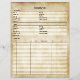 Vintage Antiquitätenliste Genealogie Flyer