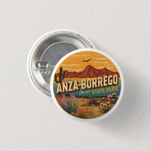 Vintage Anza Borrego Desert State Park Wüsten-Gesc Button