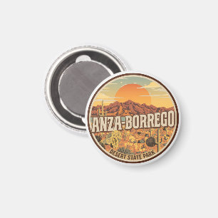 Vintage Anza Borrego Desert State Park Wüstengesch Magnet