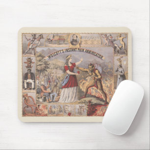 Vintage-Anzeige für Wolcotts sofortigen Schmerzver Mousepad