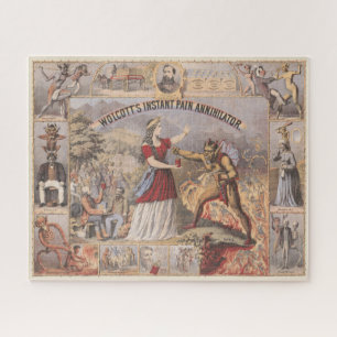 Vintage-Anzeige für Wolcotts sofortigen Schmerzver Puzzle