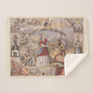 Vintage-Anzeige für Wolcotts sofortigen Schmerzver Sherpadecke