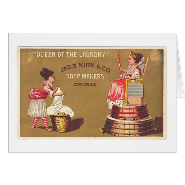 Vintage Anzeige - Königin der Wäscherei, (Vorderseite (Horizontal))