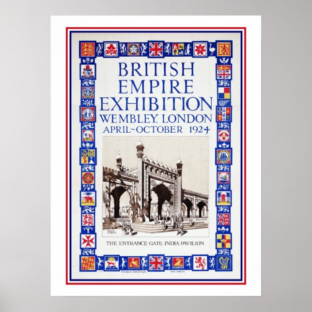 Vintage Anzeige zur Ausstellung des Britischen Emp Poster (Vorne)