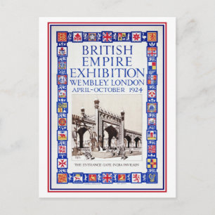 Vintage Anzeige zur Ausstellung des Britischen Emp Postkarte