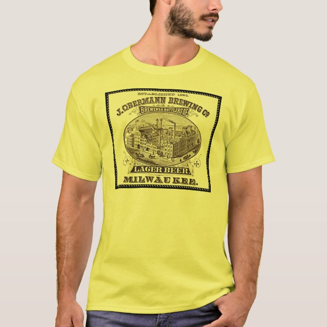Vintage Anzeigen: Breweriana - Obermann Brauen T-Shirt (Vorderseite)