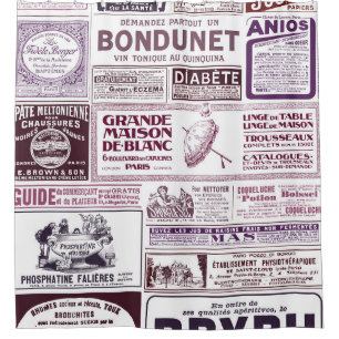 Vintage Anzeigen in der französischen Zeitung 1910 Duschvorhang